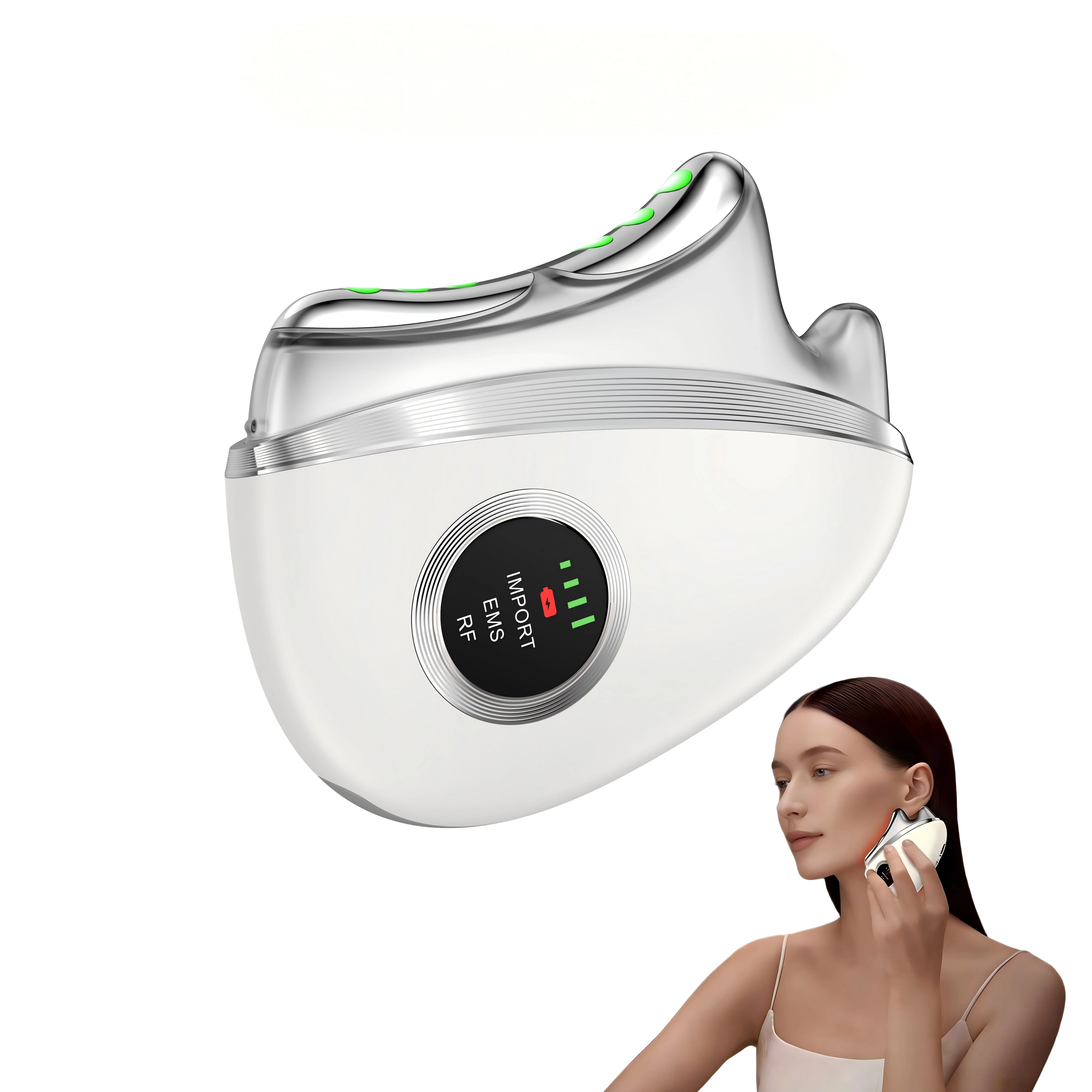 Microcurrent Face Massager Gua Sha - Upgraded Facial and Body Massager Electric