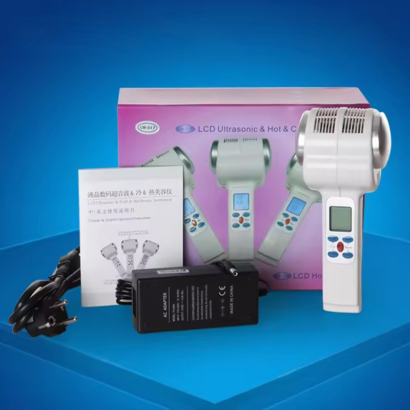 Cold Warm Hammer Facial Machine - 3in1 Hot Cold Hammer Ultrasonic Lymphatic