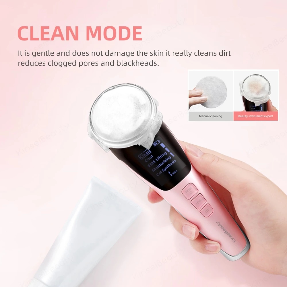 Cold Warm Hammer Facial Machine - Ultrasonic Cryotherapy Facial Lifting Massager EMS
