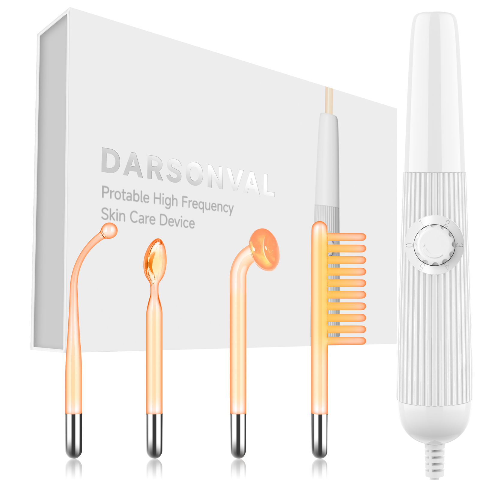 High Frequency Wand Facial Machine Neon - DARSONVAL High Frequency Electrode Wand Machine
