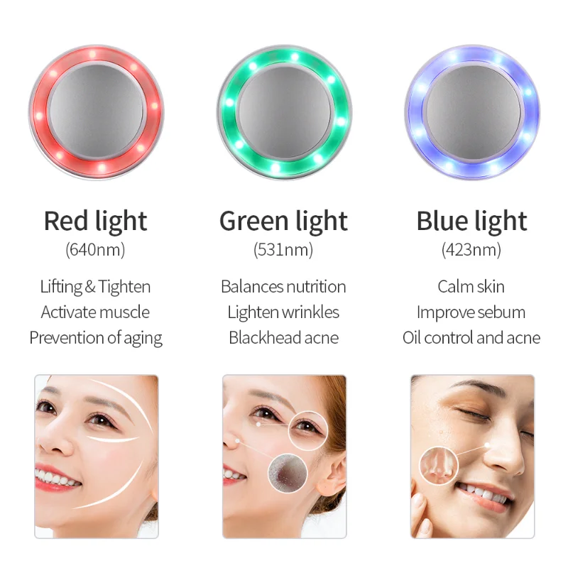 New Compression Massager Hot C - Cold Warm Hammer Facial Machine 评论和价格