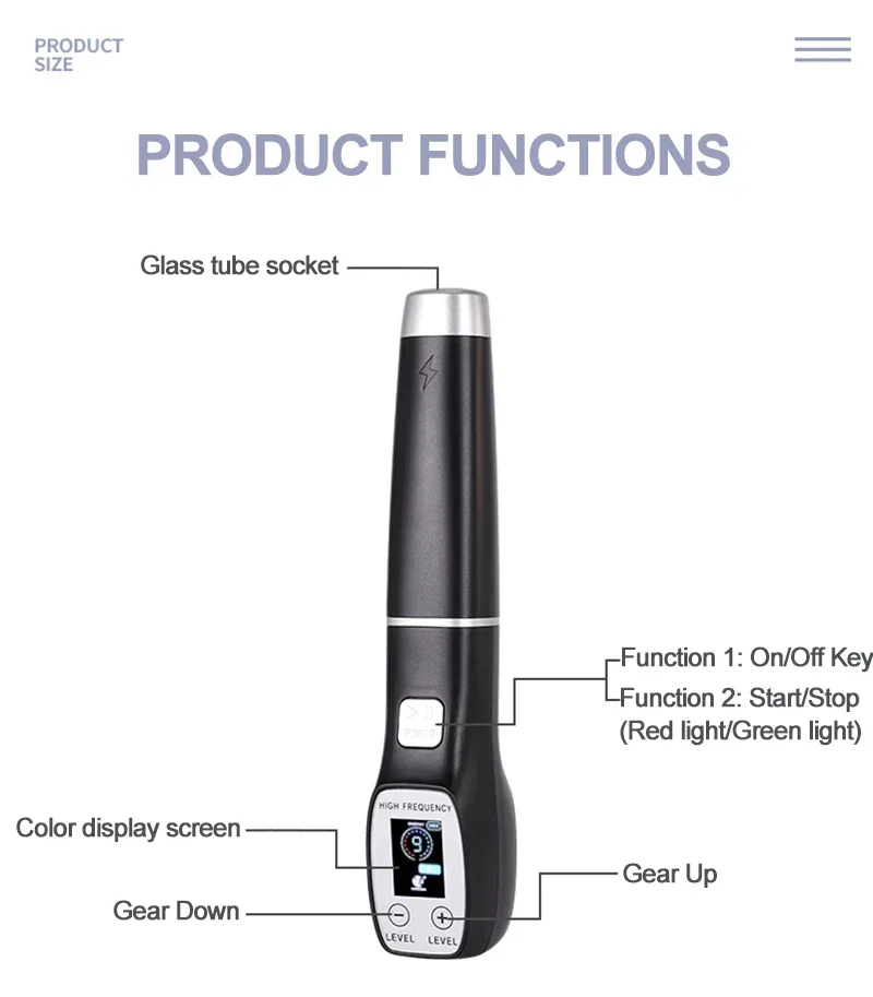 New Apparatus High Frequency F - High Frequency Wand Facial Machine Neon 评论和价格