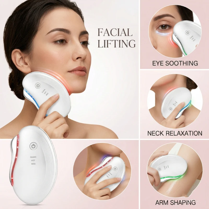 LED Microcurrent Face Gua Sha  - Microcurrent Face Massager Gua Sha 评论和价格