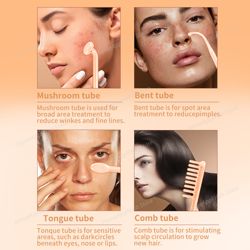 Darsonval Portable High Freque - High Frequency Wand Facial Machine Neon 评论和价格