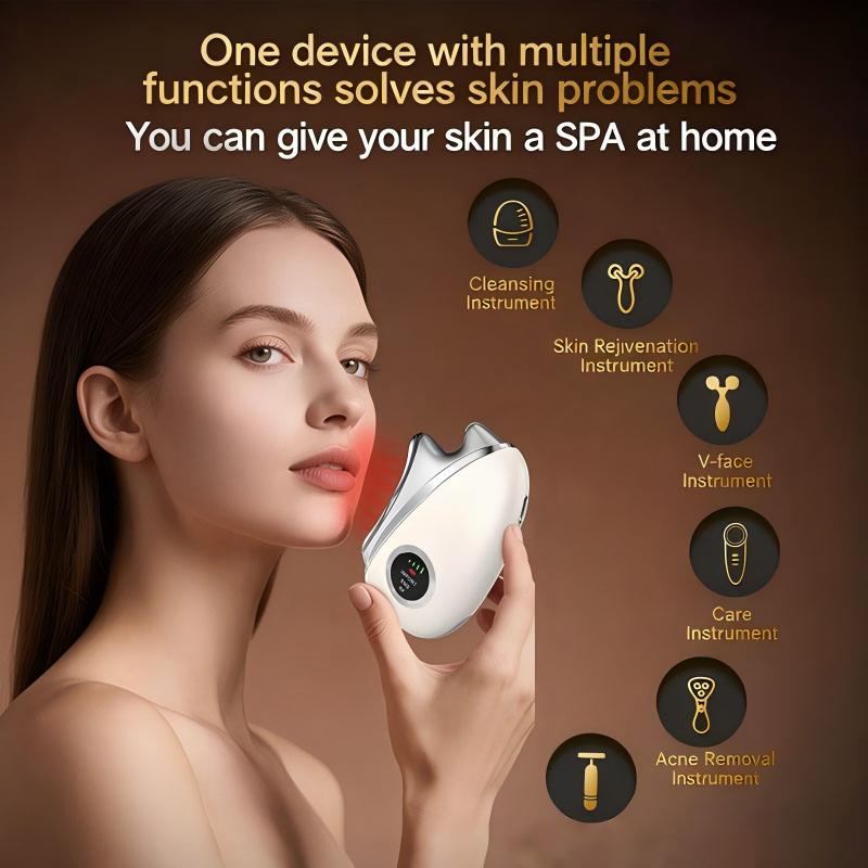 Upgraded Facial and Body Massa - Microcurrent Face Massager Gua Sha 评论和价格