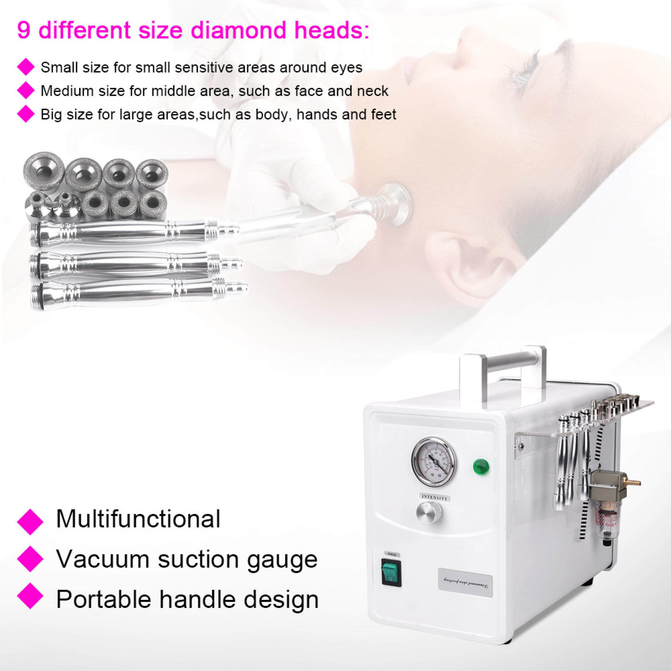 Portable Skin Microdermabrasio - Diamond Microdermabrasion Machine 3 In 1 评论和价格