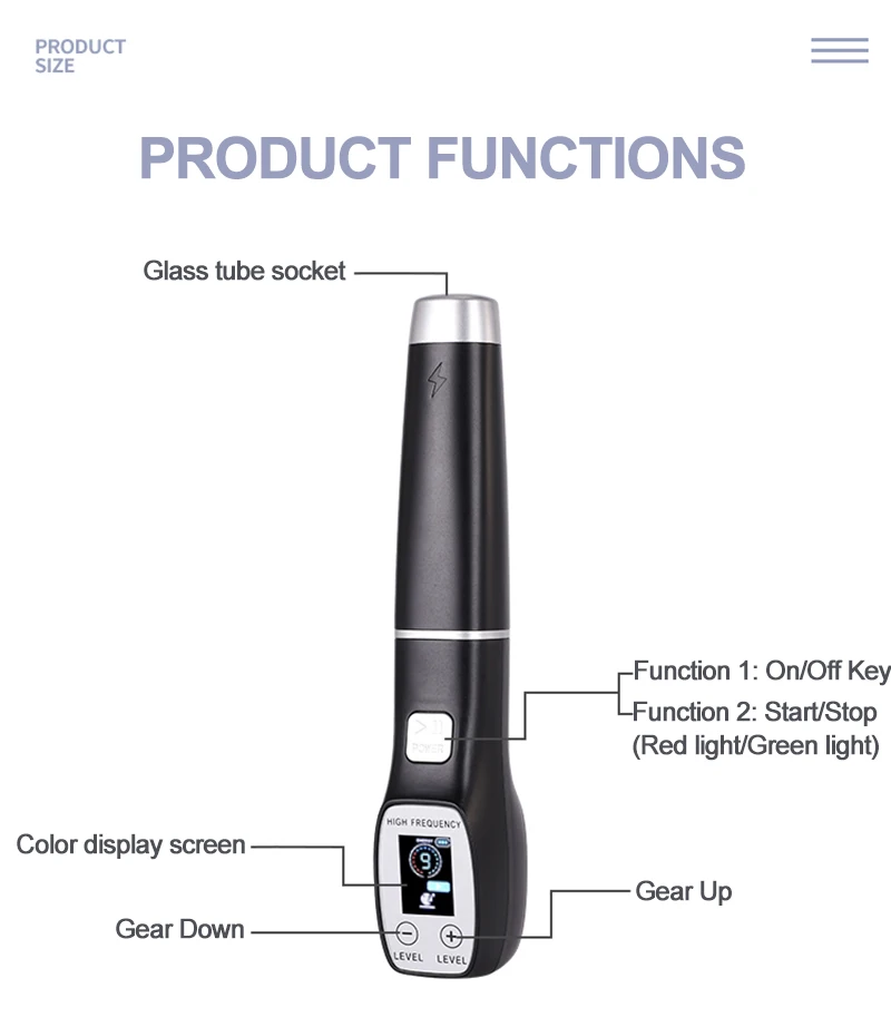 Equipment High Frequency Facia - High Frequency Wand Facial Machine Neon 评论和价格