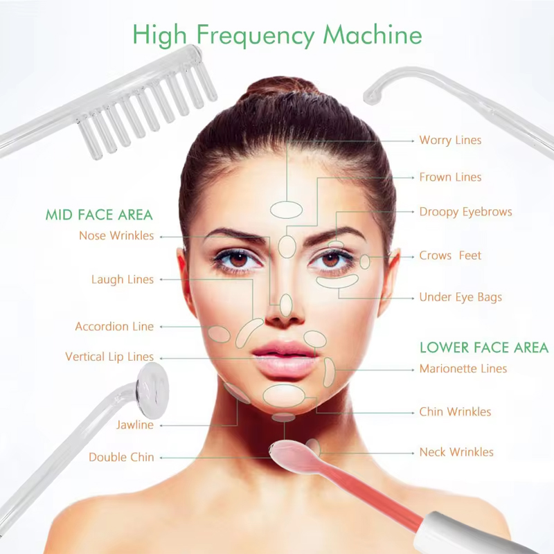 5 In1 High Frequency Facial Wa - High Frequency Wand Facial Machine Neon 评论和价格