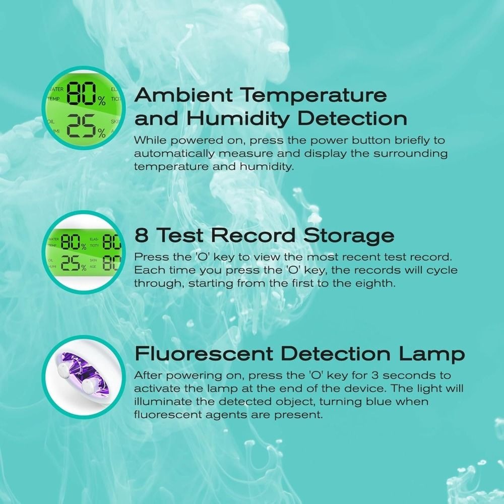 Portable Skin Analyzer Recharg - Skin Moisture Analyzer Digital Detector 评论和价格