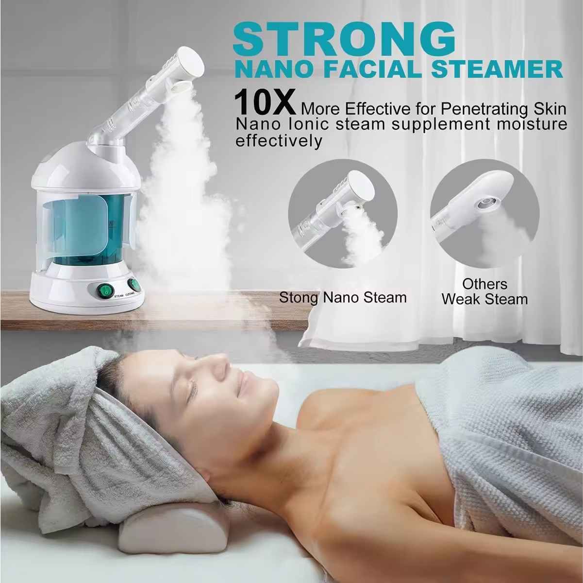 Professional Ozone Facial Stea - Facial Steamer Nano Ionic Hot Mist 评论和价格
