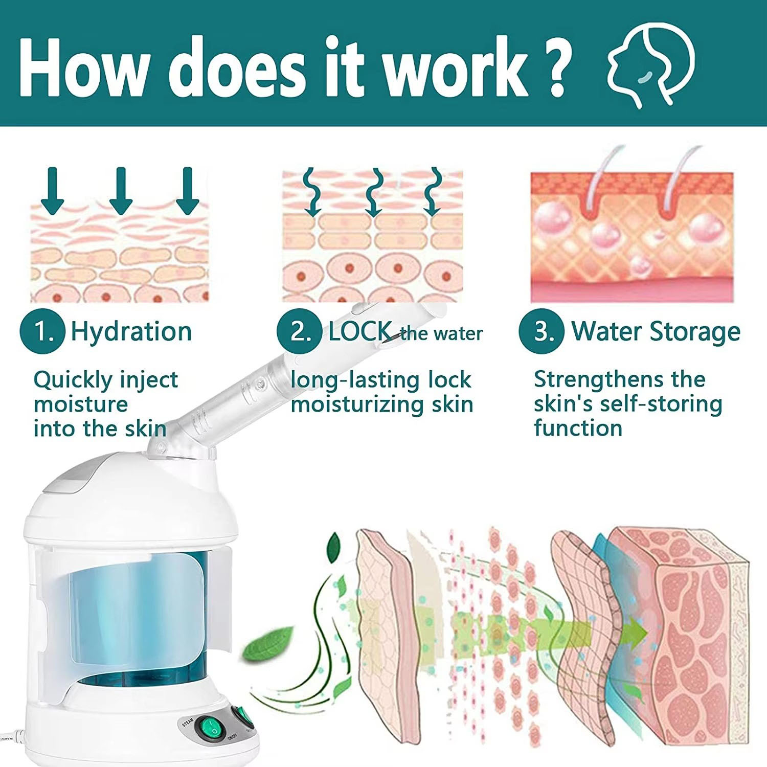 Household Electric Ionic Spa N - Facial Steamer Nano Ionic Hot Mist 评论和价格