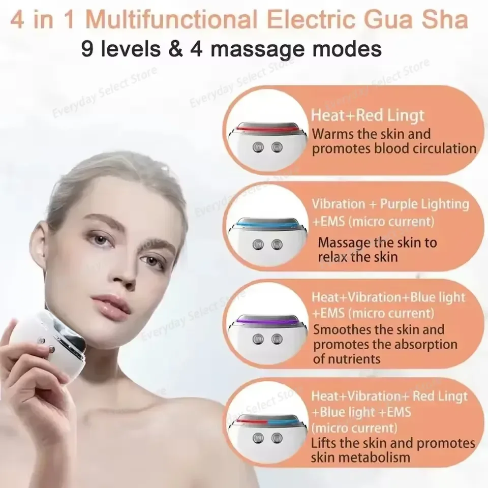 EMS Electric Guasha Scraper Bo - Microcurrent Face Massager Gua Sha 评论和价格