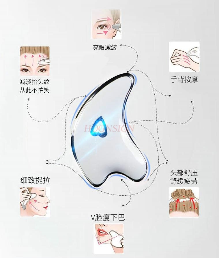 Face Neck Guasha Massager Micr - Microcurrent Face Massager Gua Sha 评论和价格