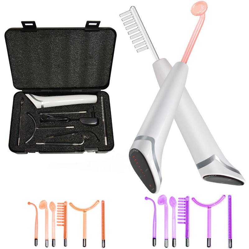 Newest 6 in 1 Spark Electrodes - High Frequency Wand Facial Machine Neon 评论和价格