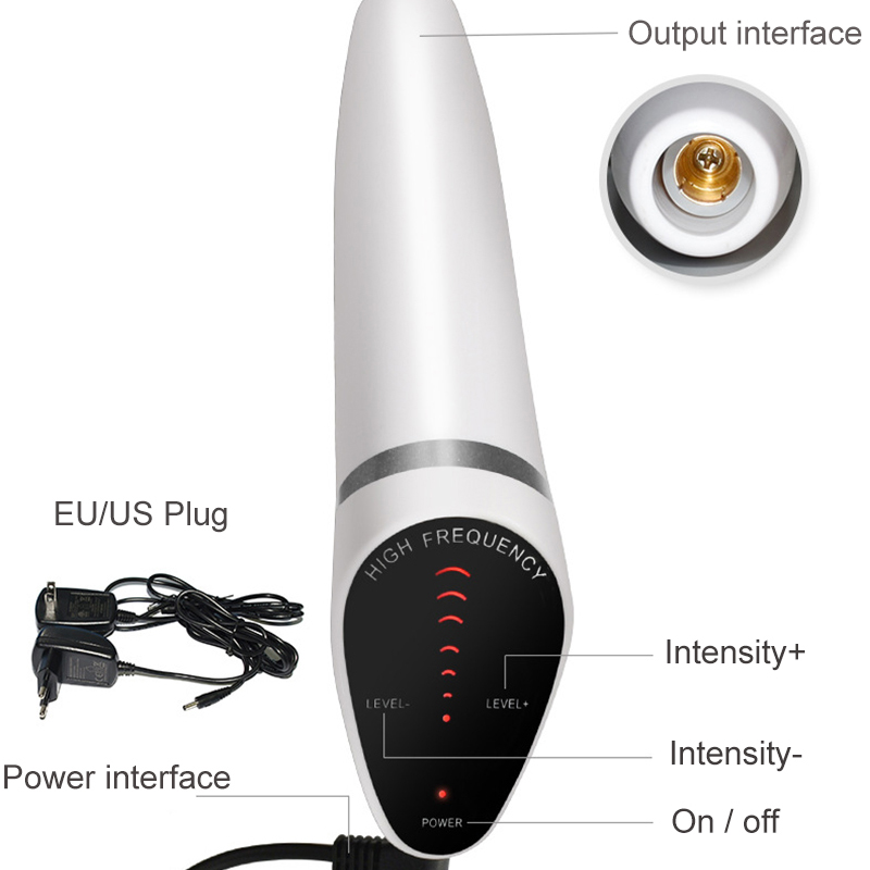 Newest 6 in 1 Spark Electrodes - High Frequency Wand Facial Machine Neon 评论和价格