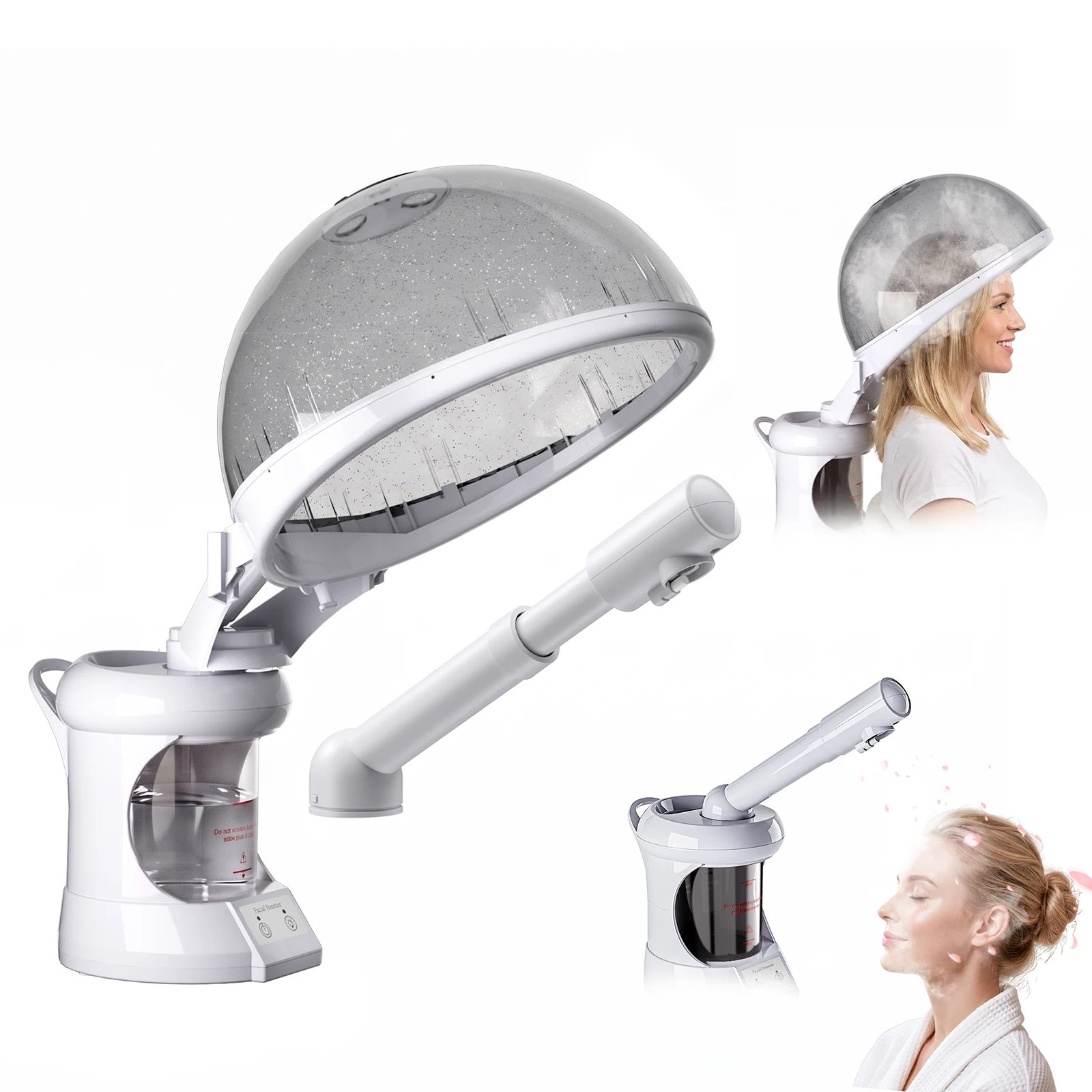 2-in-1 Facial and Hair Steamer - Facial Steamer Nano Ionic Hot Mist 评论和价格