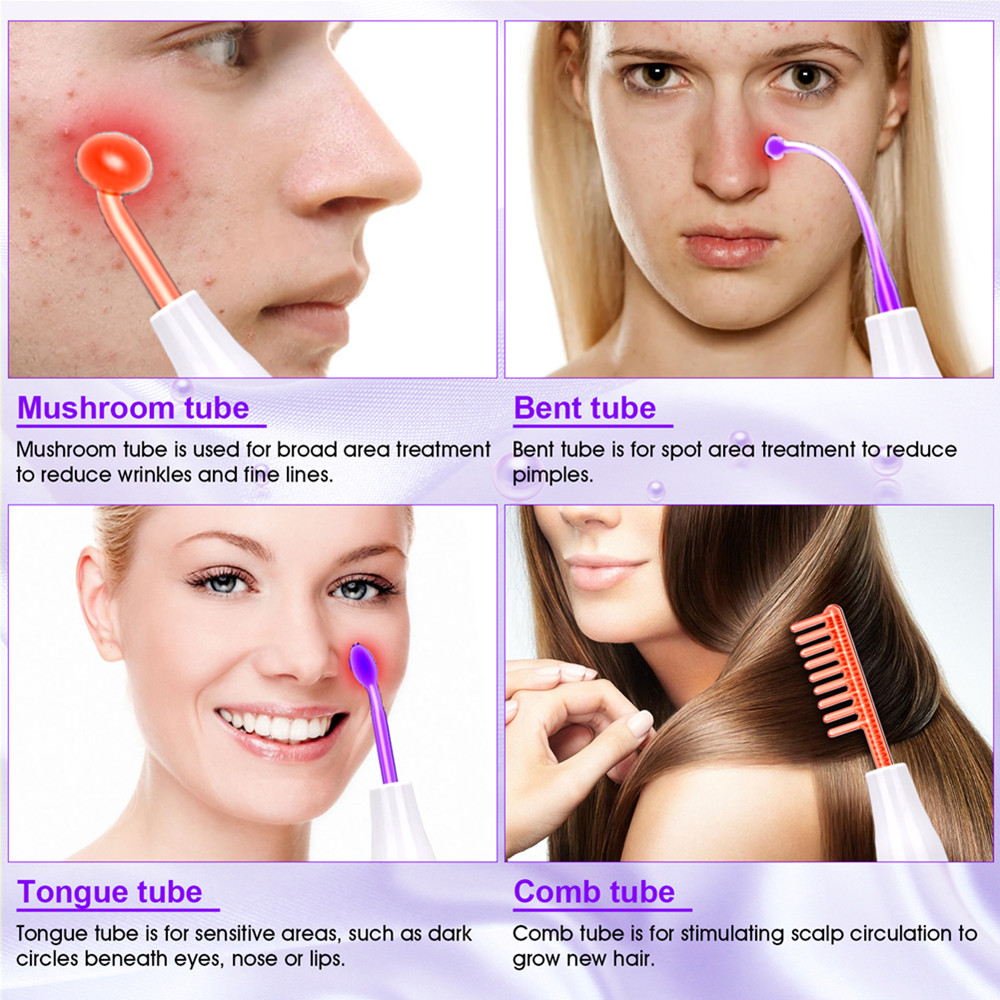 7 in 1 High Frequency Facial C - High Frequency Wand Facial Machine Neon 评论和价格
