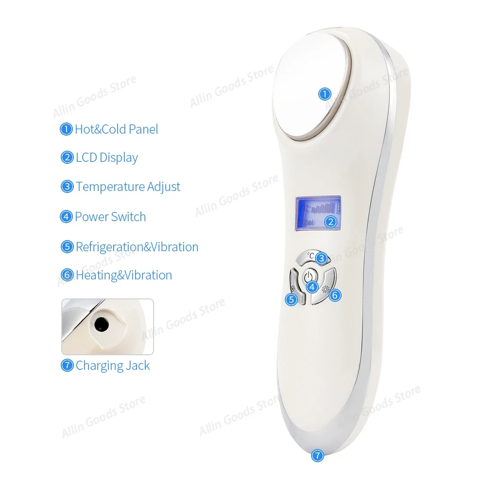 Hot Cold Beauty Instrument Ski - Cold Warm Hammer Facial Machine 评论和价格